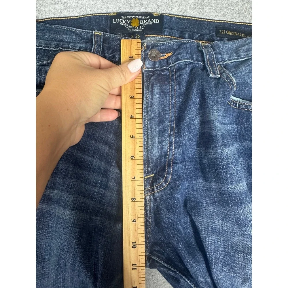 Lucky Brand 221 Original Straight Jeans Mens 36x32 Blue Medium Wash